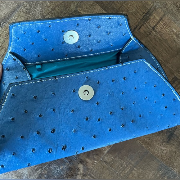 CLAVA Jemma Ostrich Clutch, NWOT - Picture 4 of 13